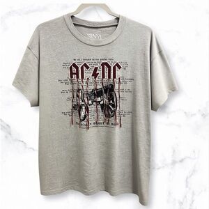 AC/DC Grey Short Sleeve Crew Neck T-Shirt Size M